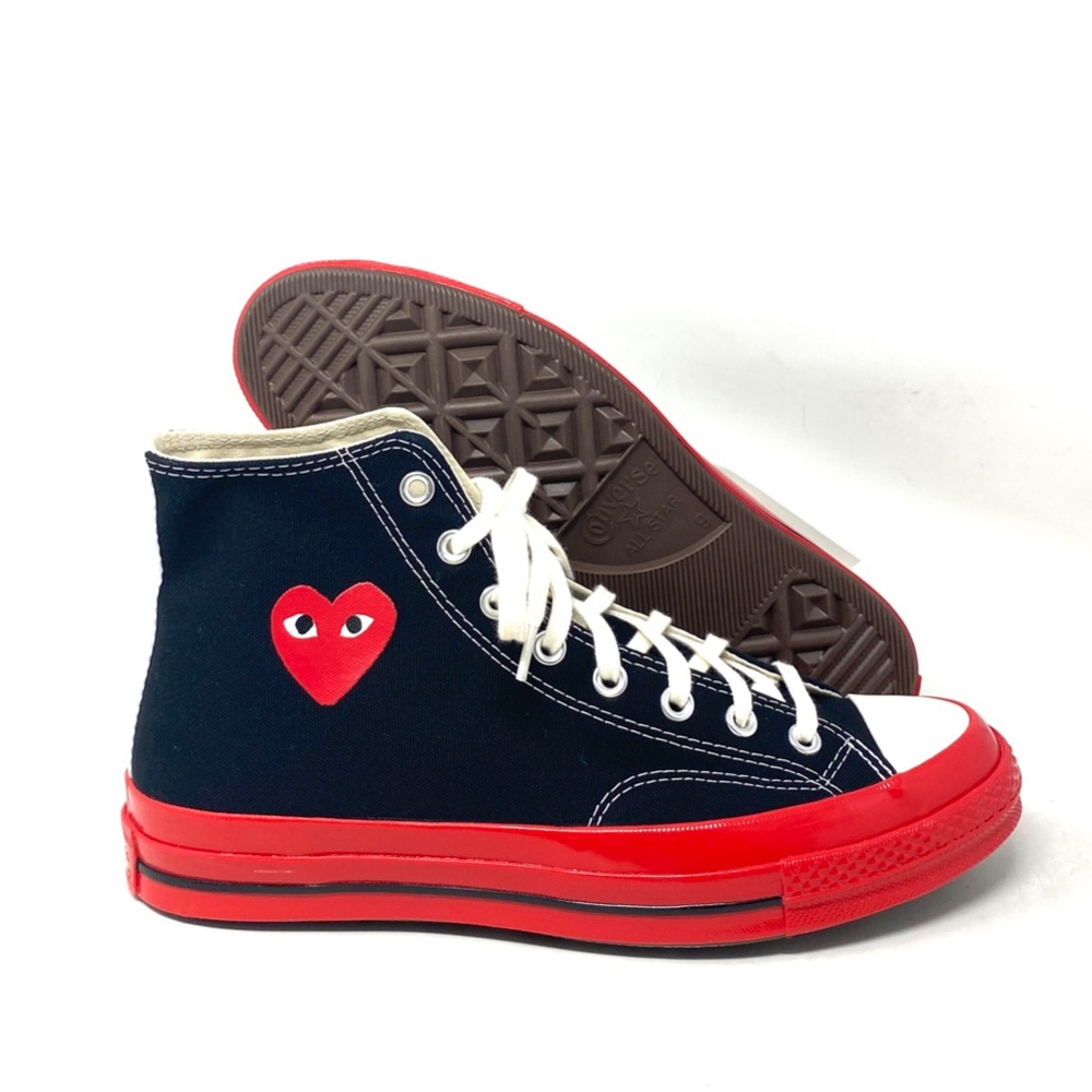 Converse Chuck 70 Comme Garcons PLAY Sneakers Women's Shoes Canvas Black A01793C - Picture 9 of 11
